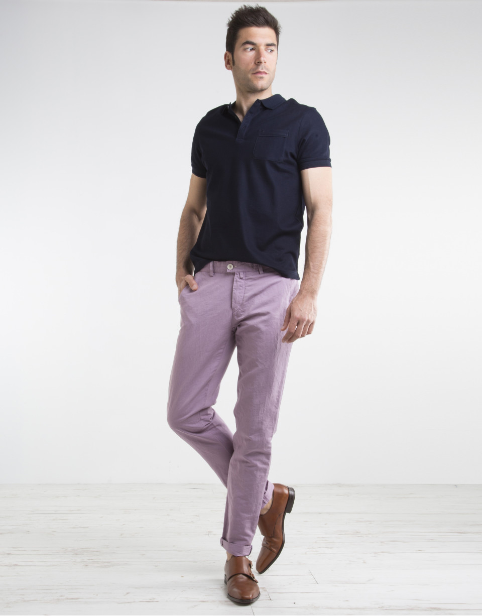 Pantalón chino malva