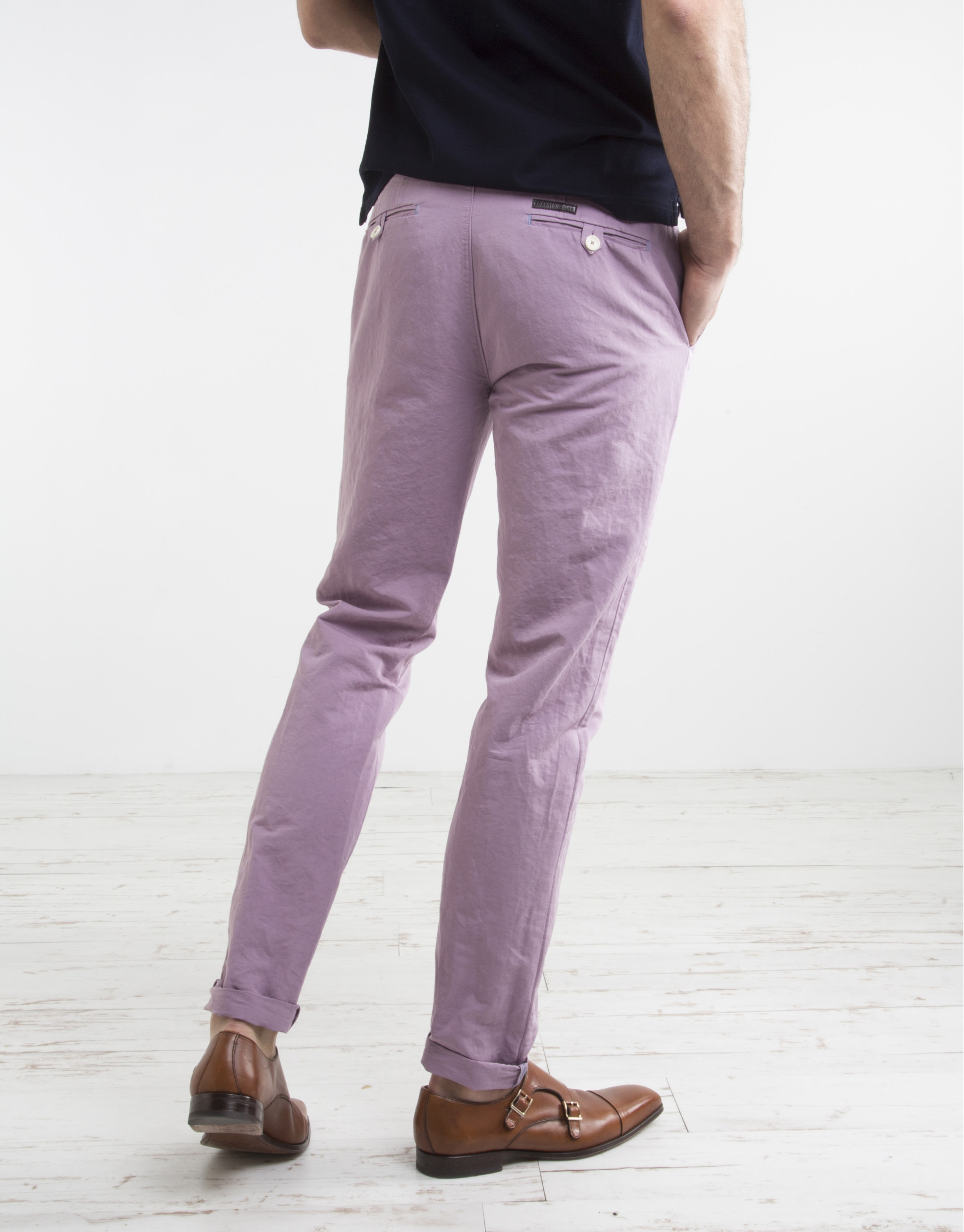 Pantalón chino malva