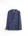 Navy blue cotton/linen sport coat 
