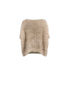 Short pullover in natural tone japanese sleeve
