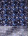 Combined print and striped scarf