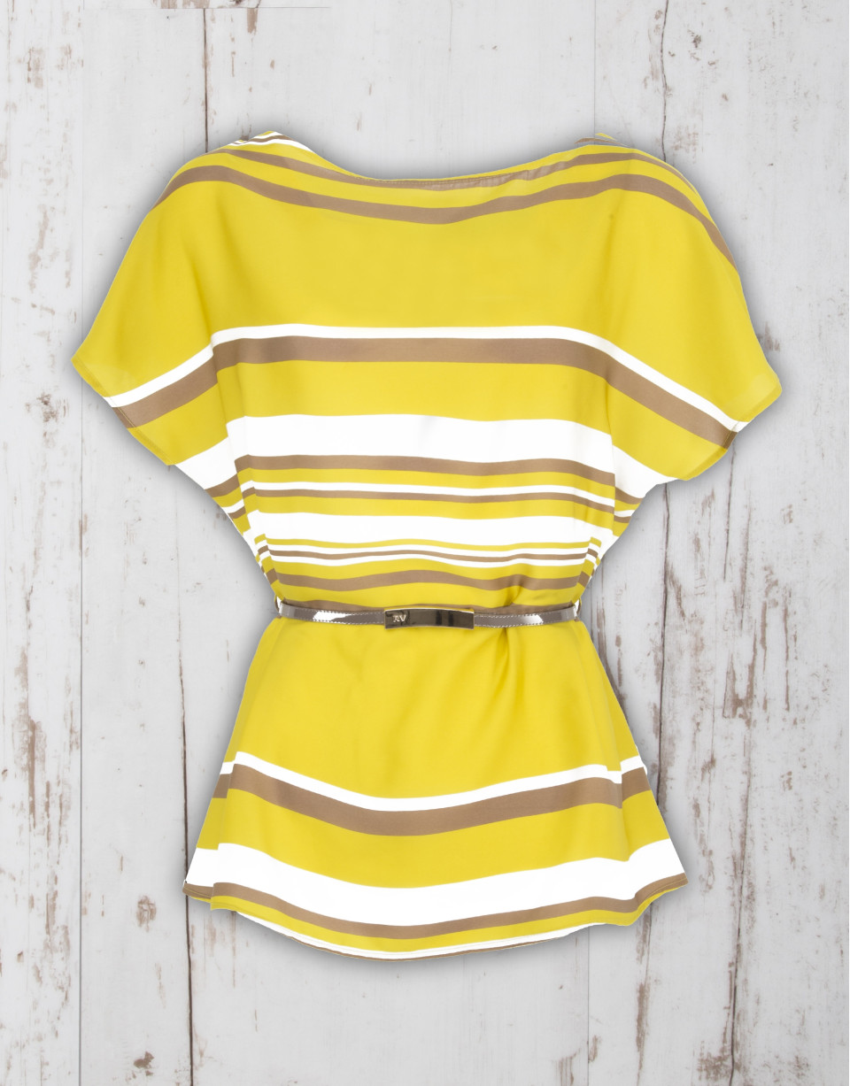Blusón rayas amarillo