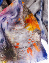 Animal and flower print scarf