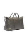 Taupe leather bowling bag Samuel