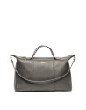 Taupe leather bowling bag Samuel