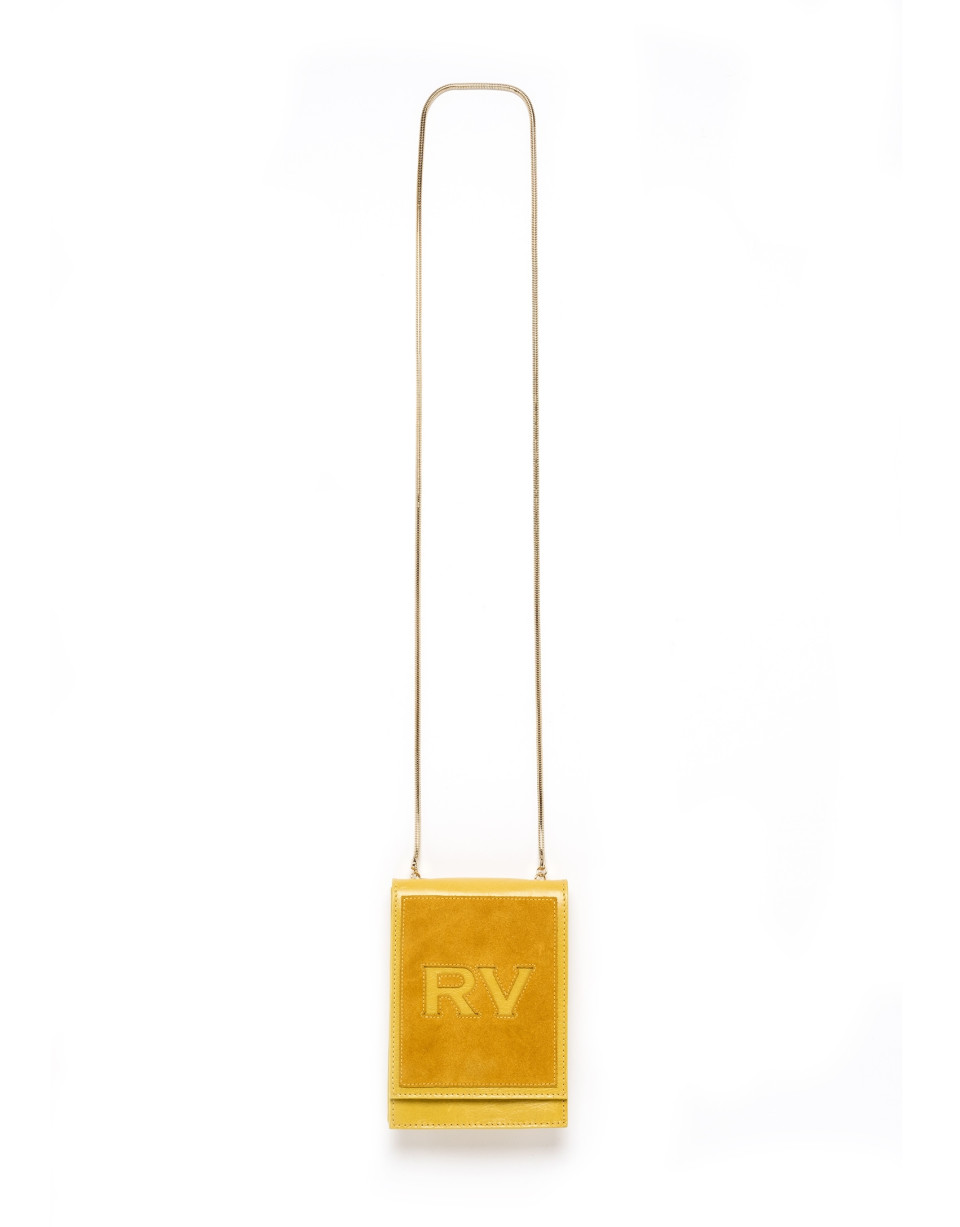 Bolso mini shoulder piel amarillo Eme