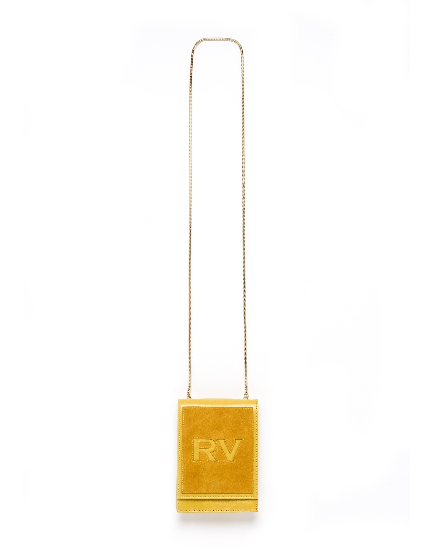 Bolso mini shoulder piel amarillo Eme