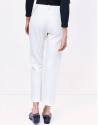 Pantalón crepe blanco roto