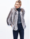 Fox fur short jacket