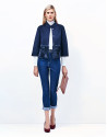 Pantalón denim pitillo tiro alto