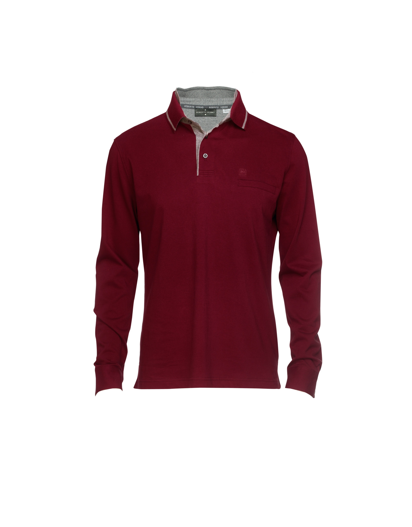 Polo jersey burdeos