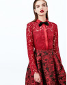 Burgundy lace shirt