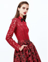 Burgundy lace shirt