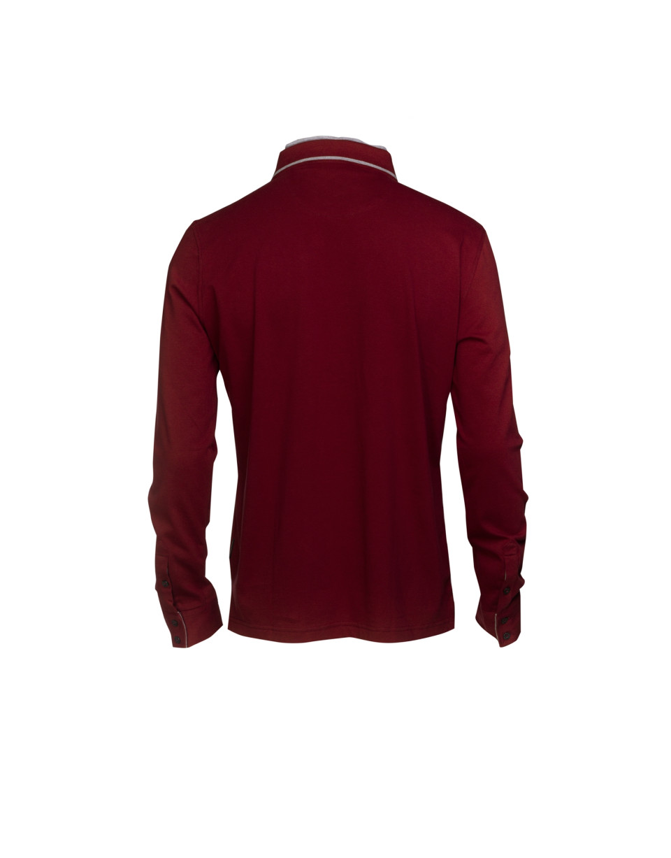Polo jersey burdeos