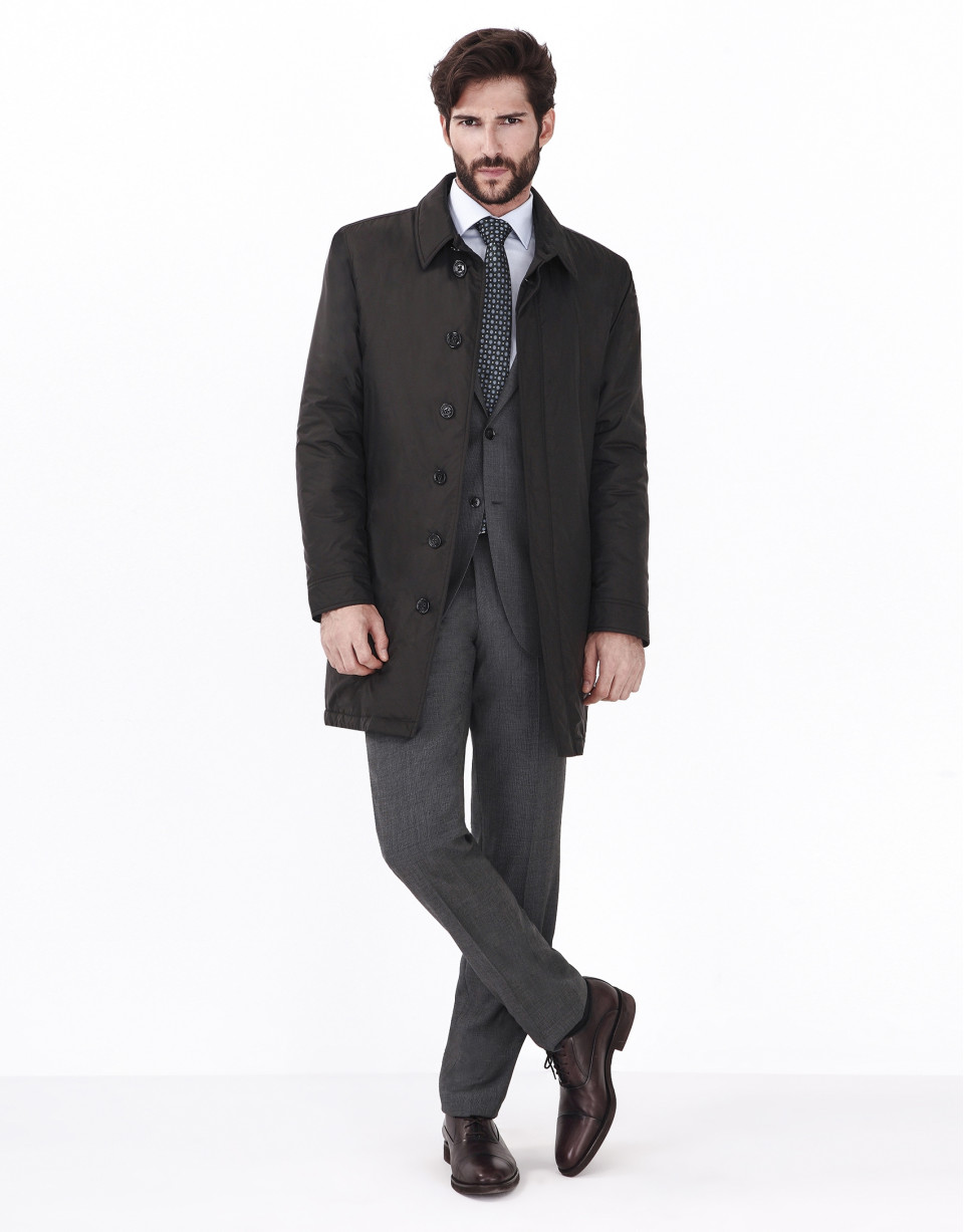 Black raincoat