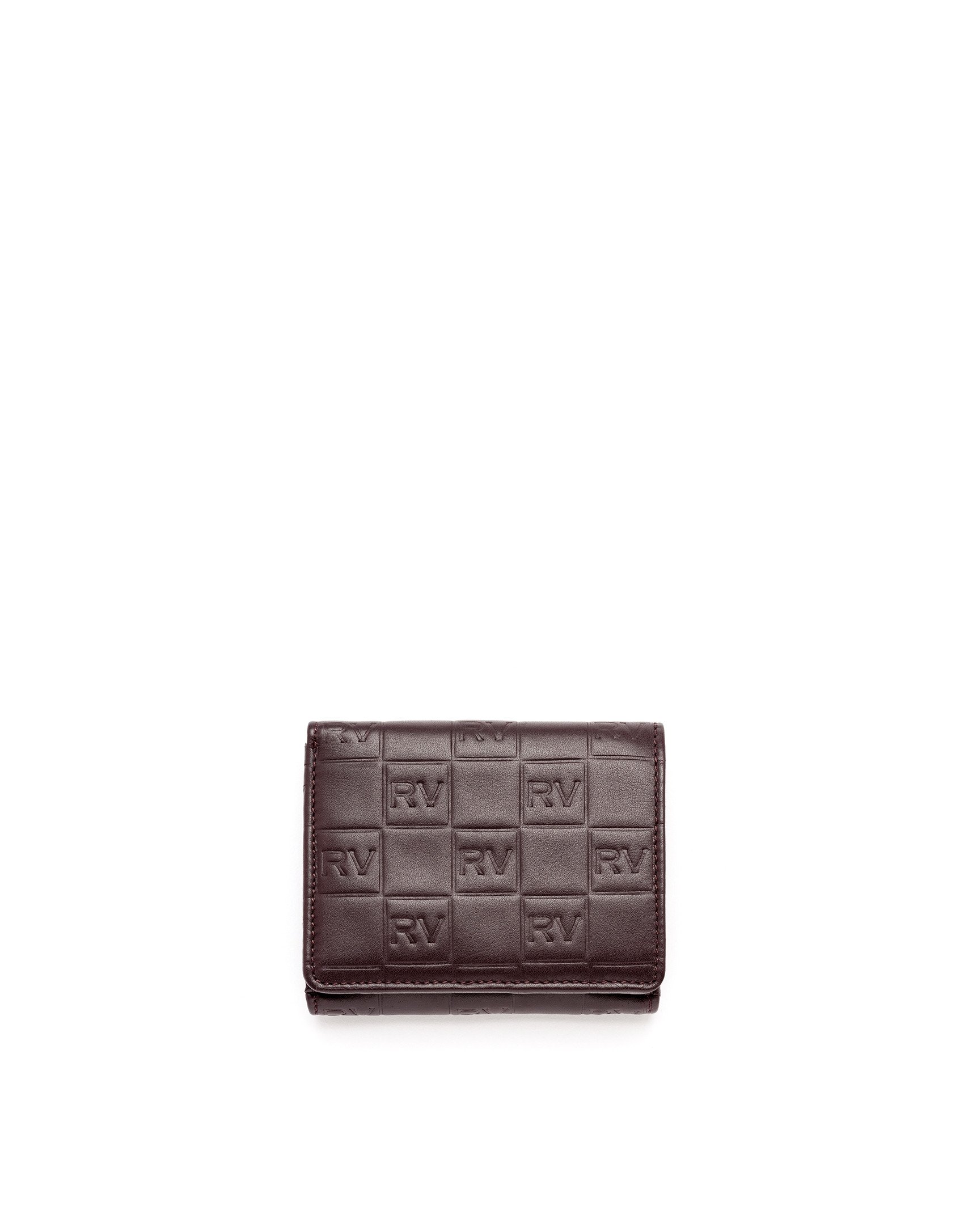 Small burgundy leather tattoo billfold