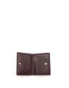 Small burgundy leather tattoo billfold