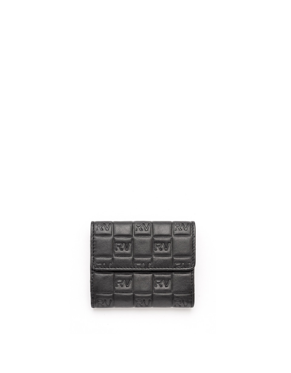 Cartera pequeña piel negra tatoo