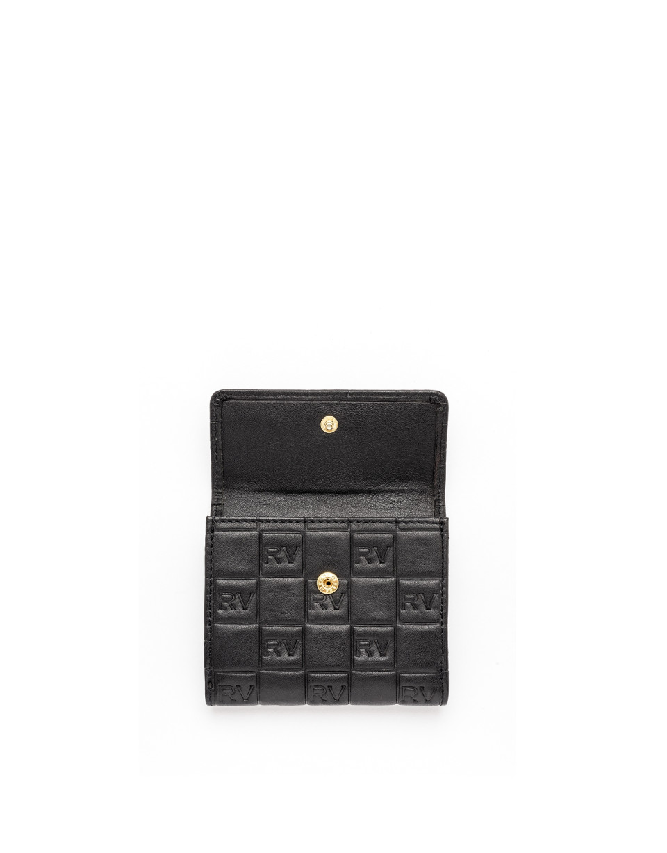 Cartera pequeña piel negra tatoo