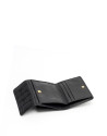 Small black leather tattoo billfold