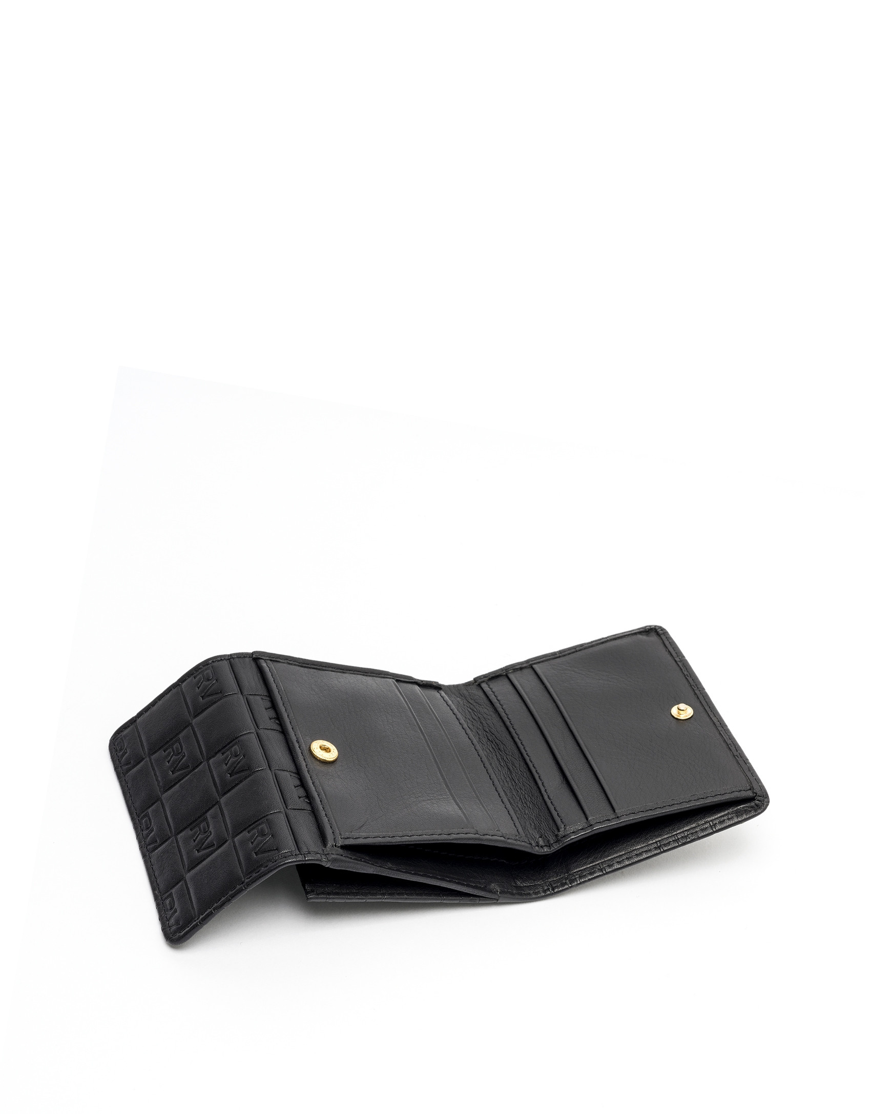 Cartera pequeña piel negra tatoo