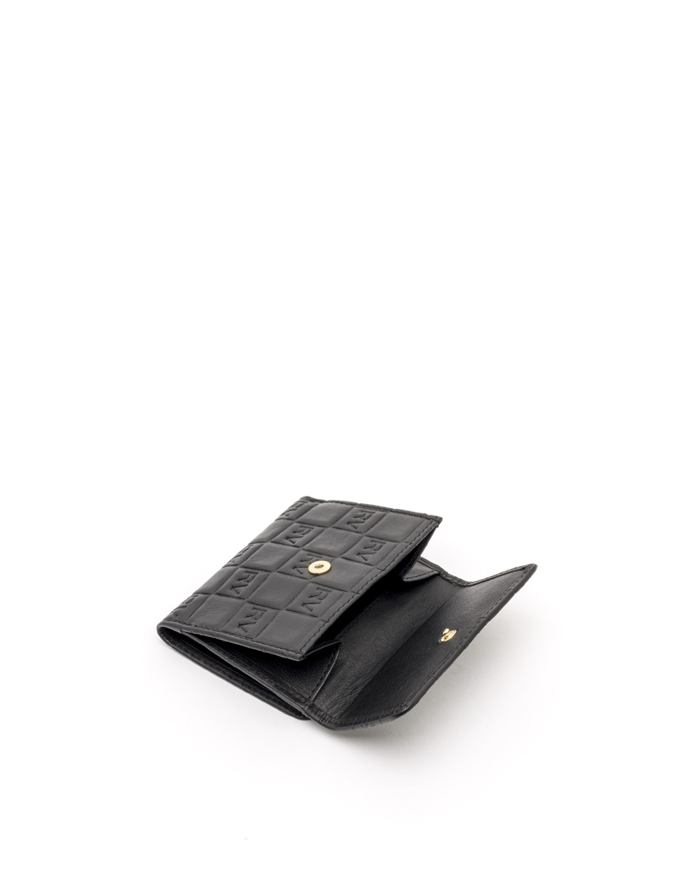 Cartera pequeña piel negra tatoo