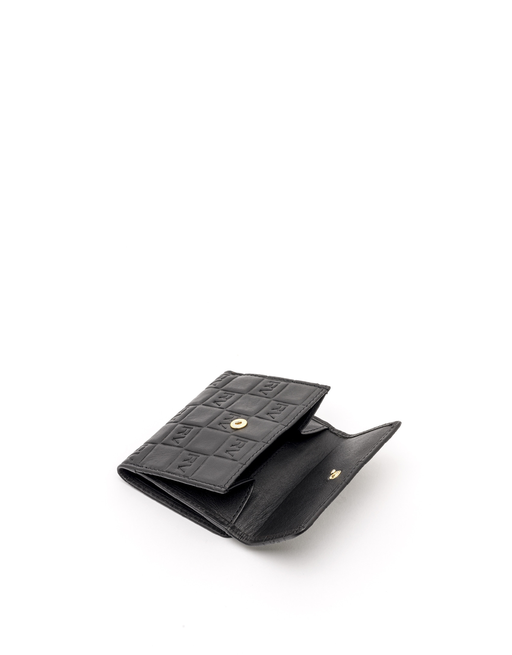 Cartera pequeña piel negra tatoo