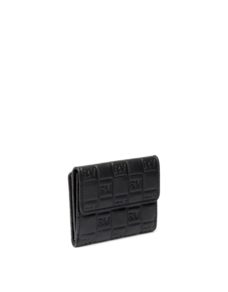 Cartera pequeña piel negra tatoo