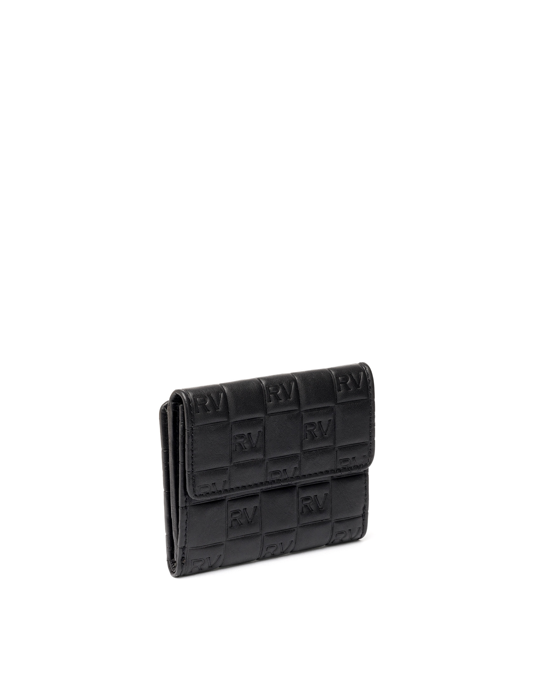 Small black leather tattoo billfold