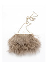 Natural clutch with feathers Royal