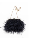 Bolso clutch plumas azul noche Royal