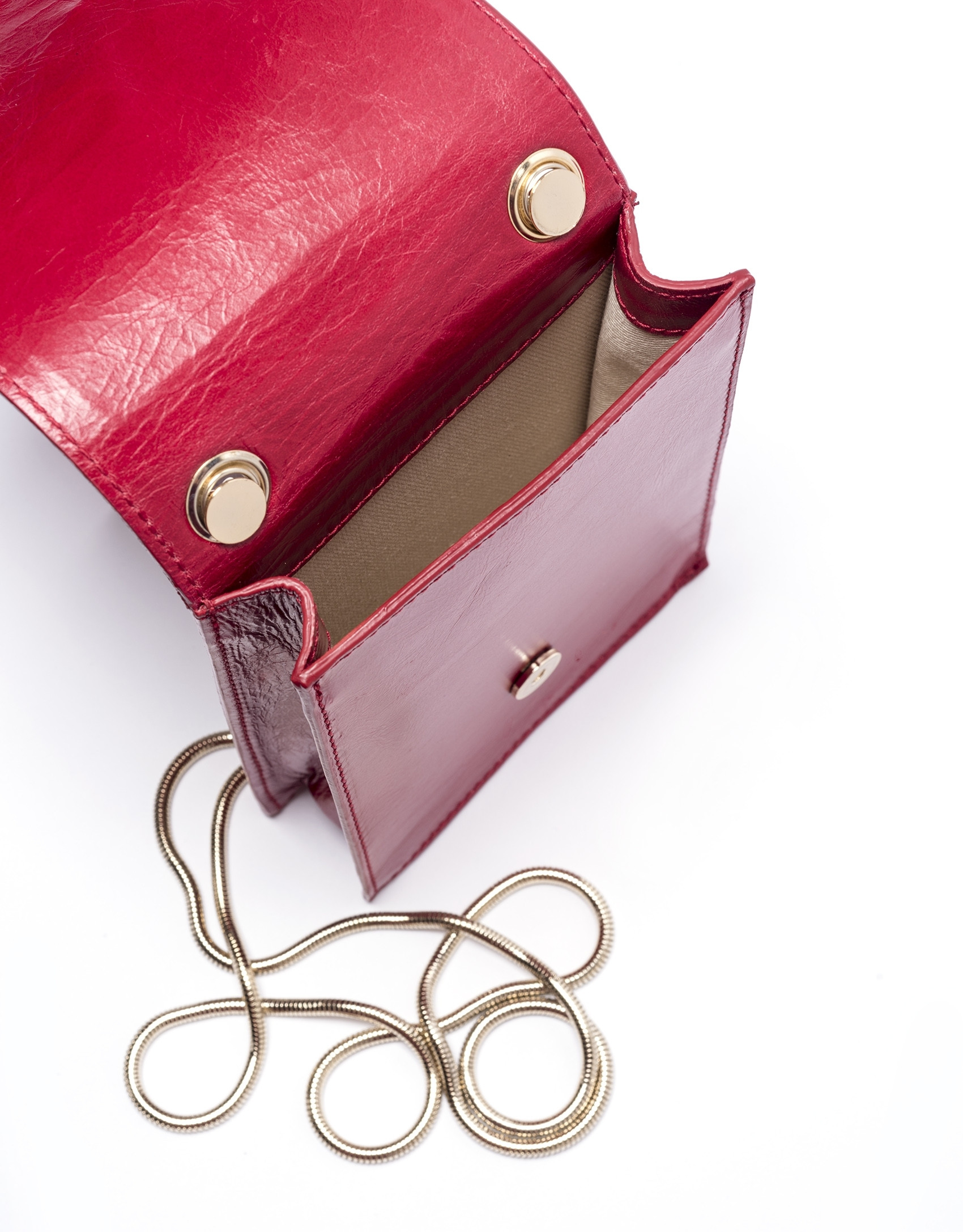 Red leather Eme mini shoulder bag