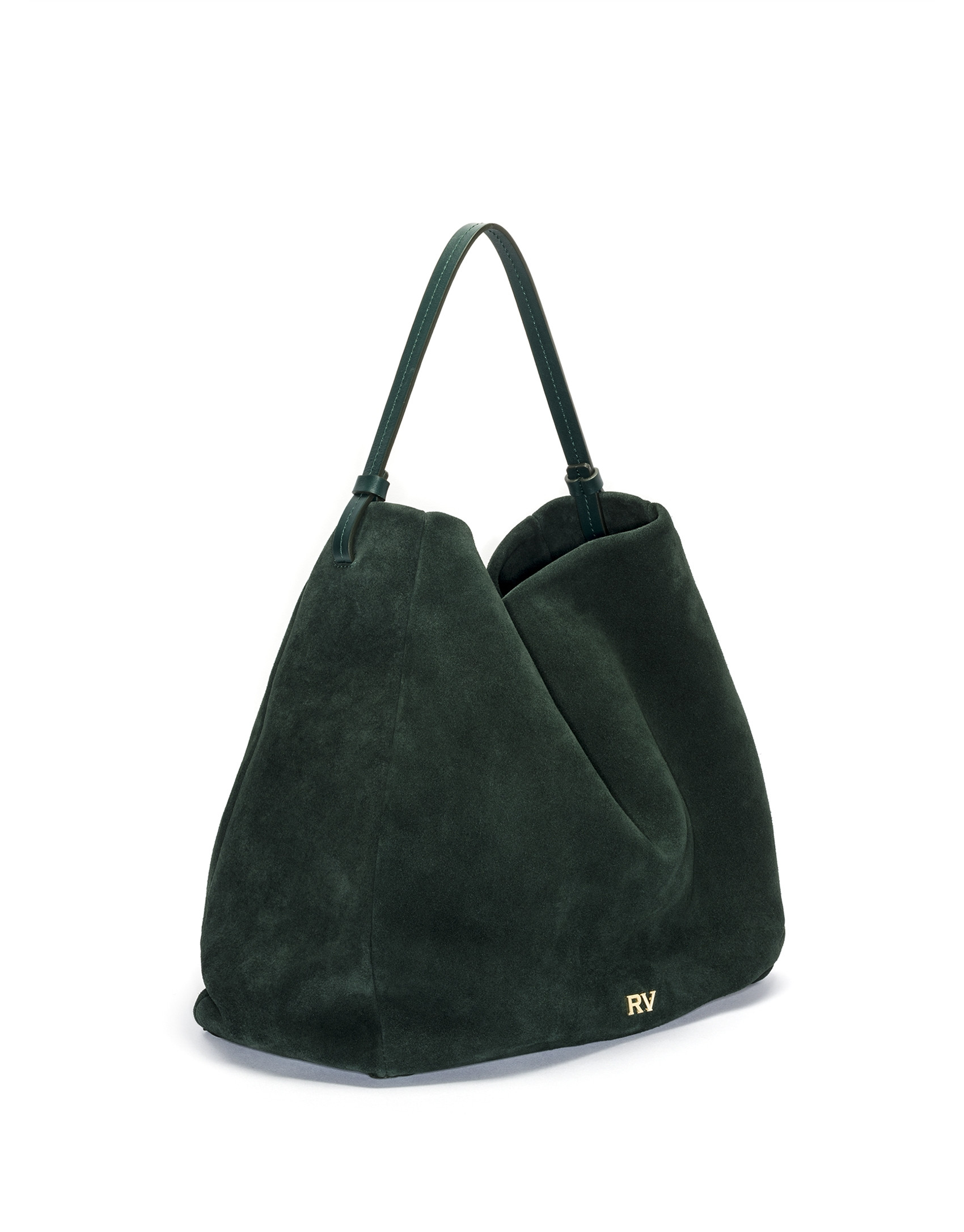 Green suede hobo cube