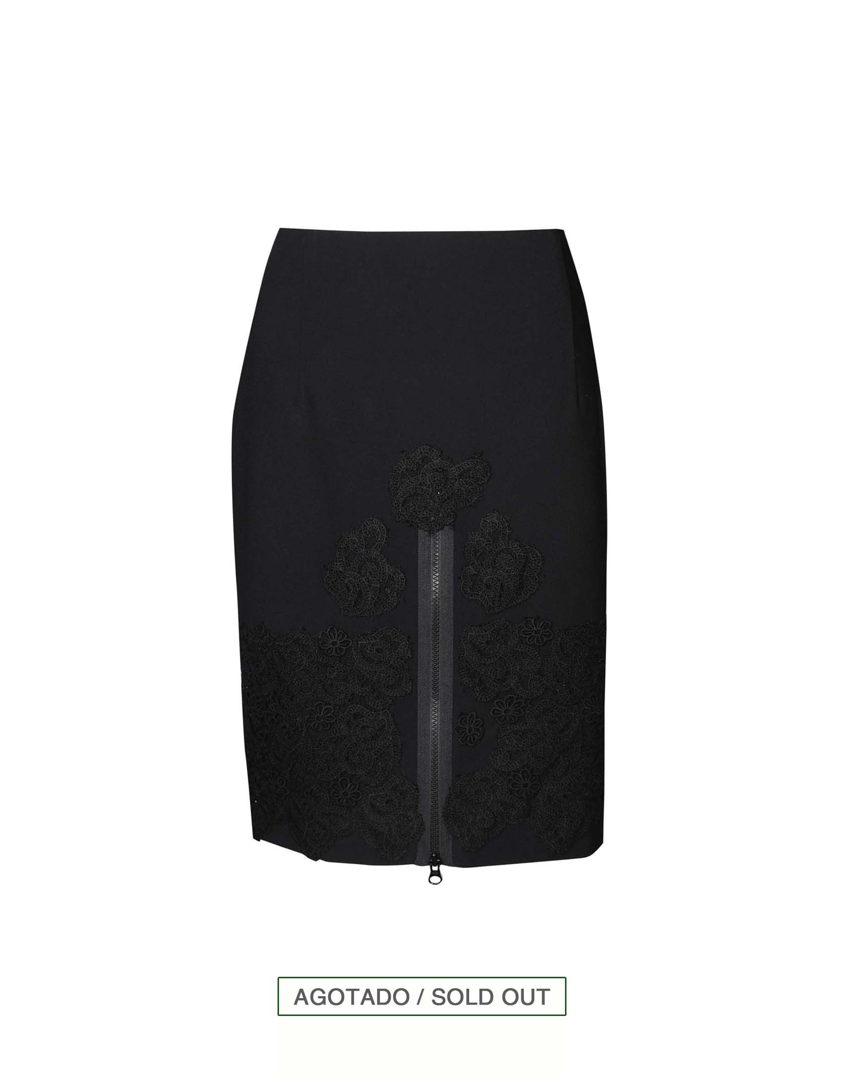 Black straight skirt