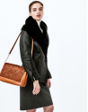 Brown leather Olivia shoulder bag