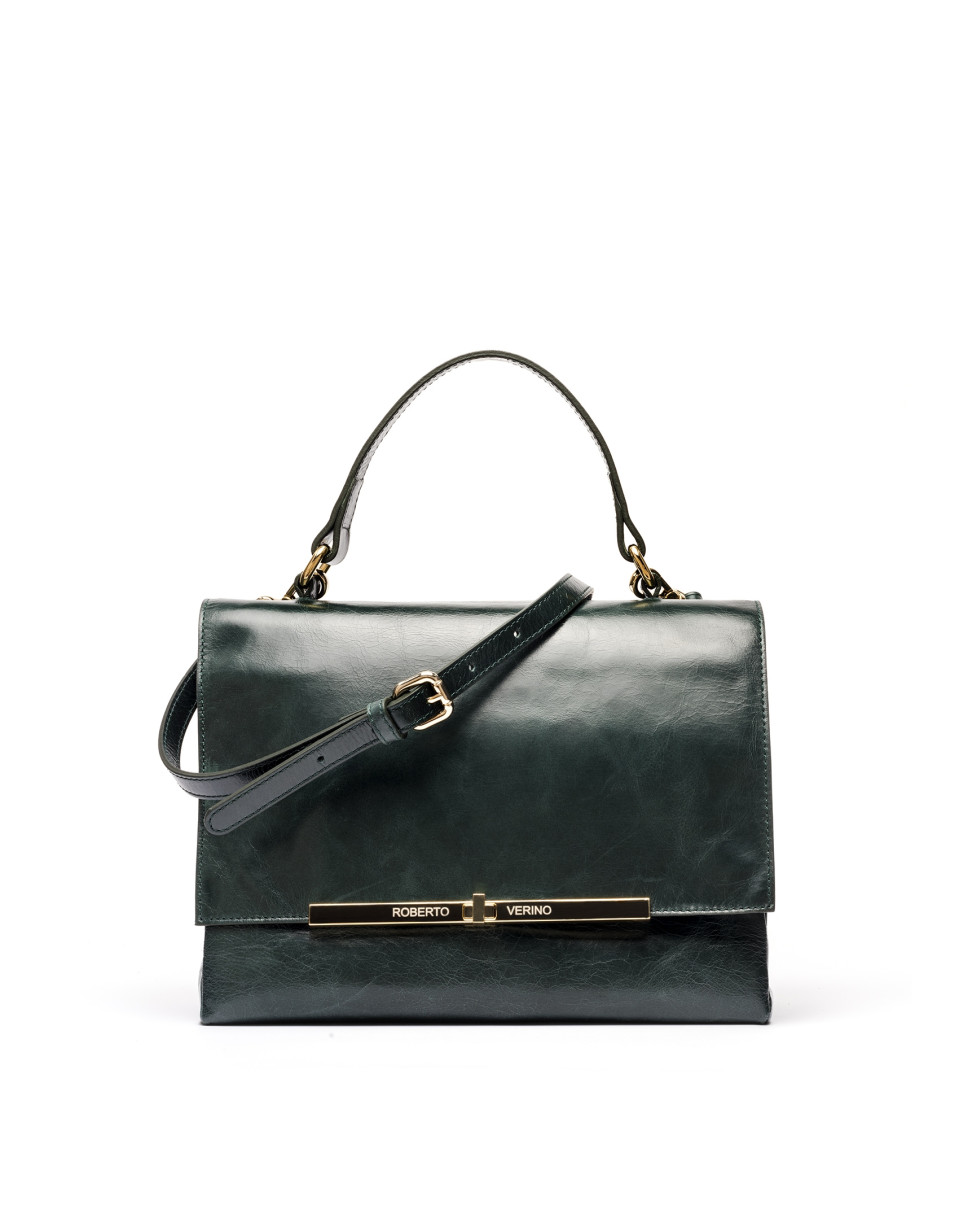 Bolso doctor bag piel verde Noor