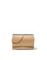 Camel leather Jour Nuit clutch / shoulder bag