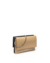 Bolso shoulder/clutch piel camel Jour nuit