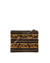 Uve jacquard fabric clutch