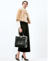 Bolso tote piel negro Baver
