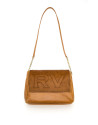 Brown leather Olivia shoulder bag