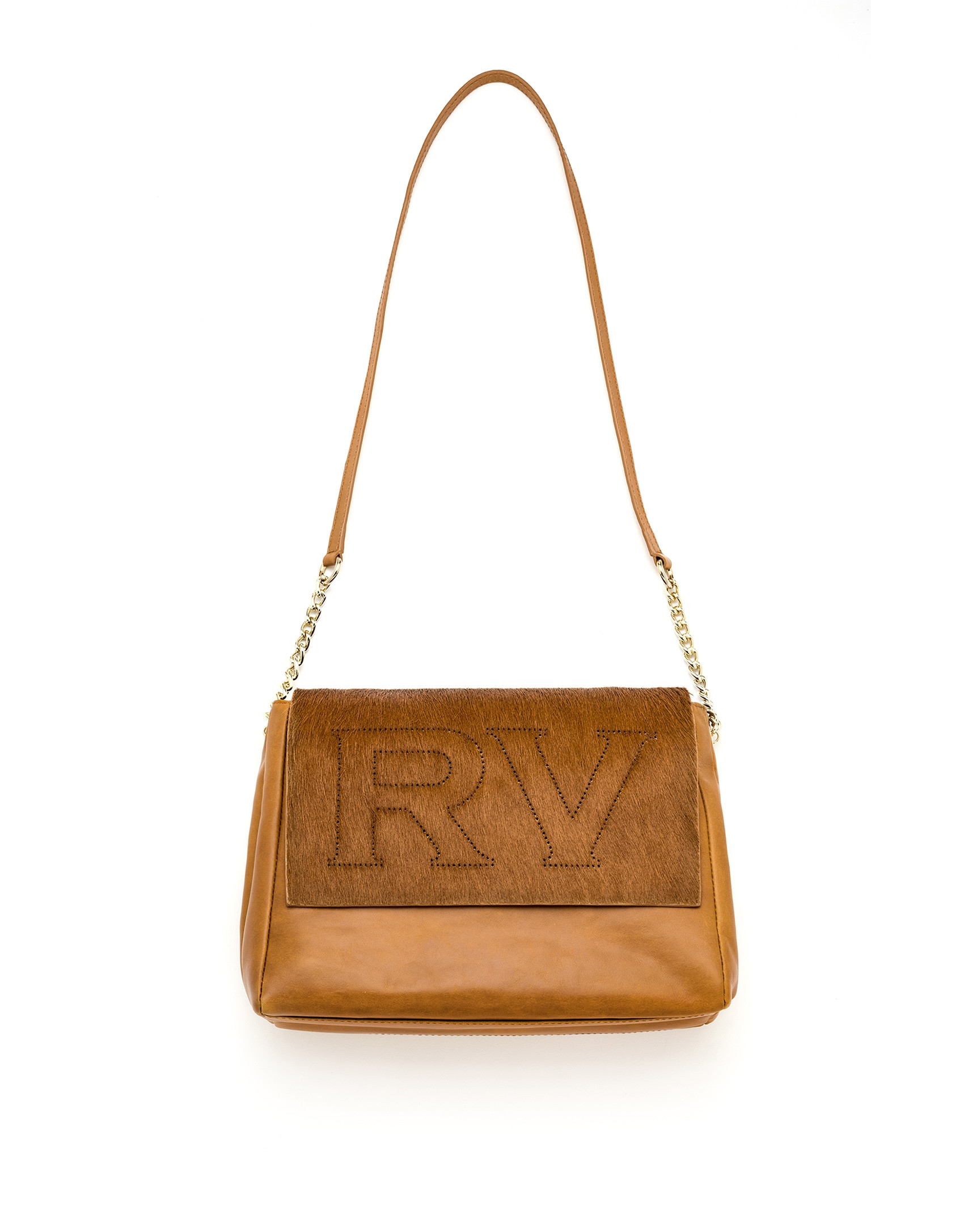Brown leather Olivia shoulder bag
