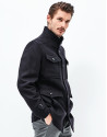 Blue cloth three-quarter jacket