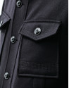 Blue cloth three-quarter jacket