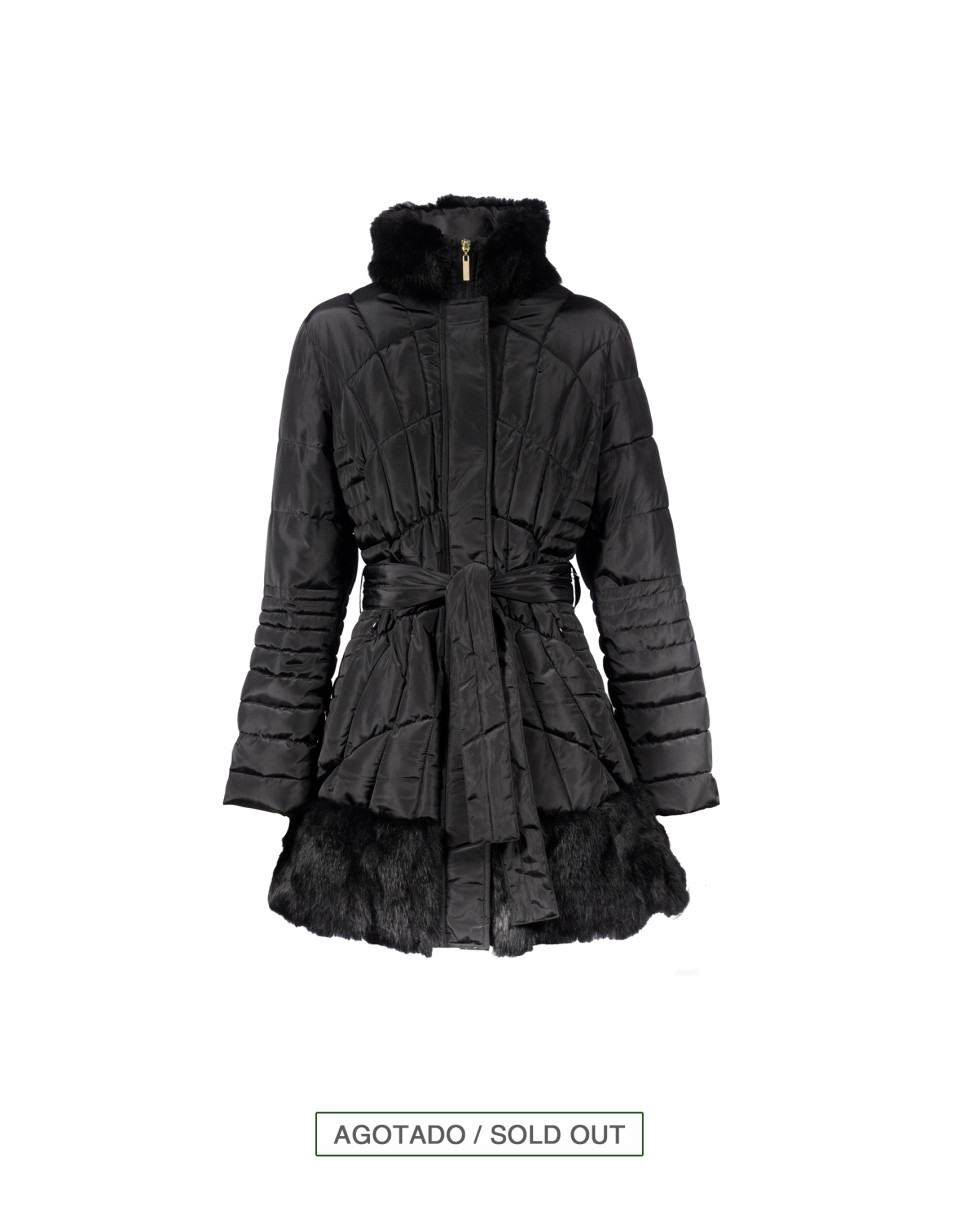 Trench negro aplicaciones pelo