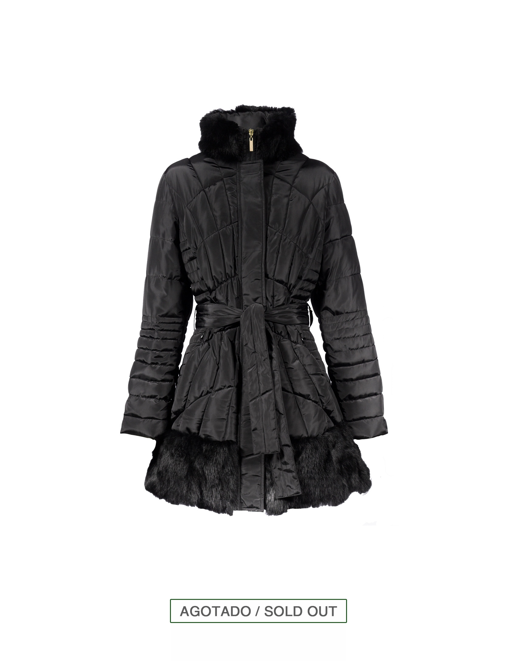 Trench negro aplicaciones pelo