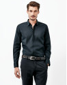 Black poplin shirt