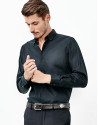 Black poplin shirt