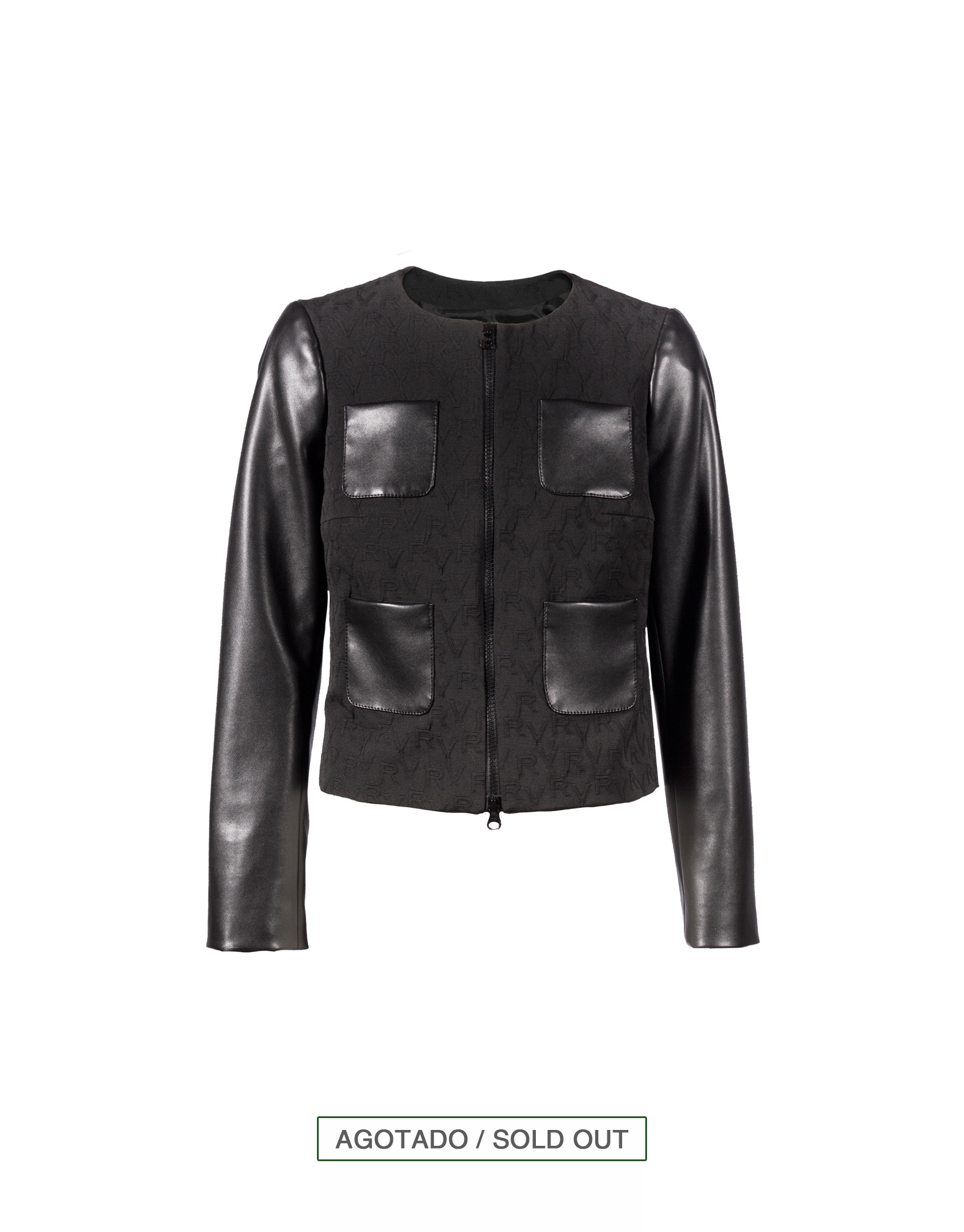 Chaqueta negra brocado