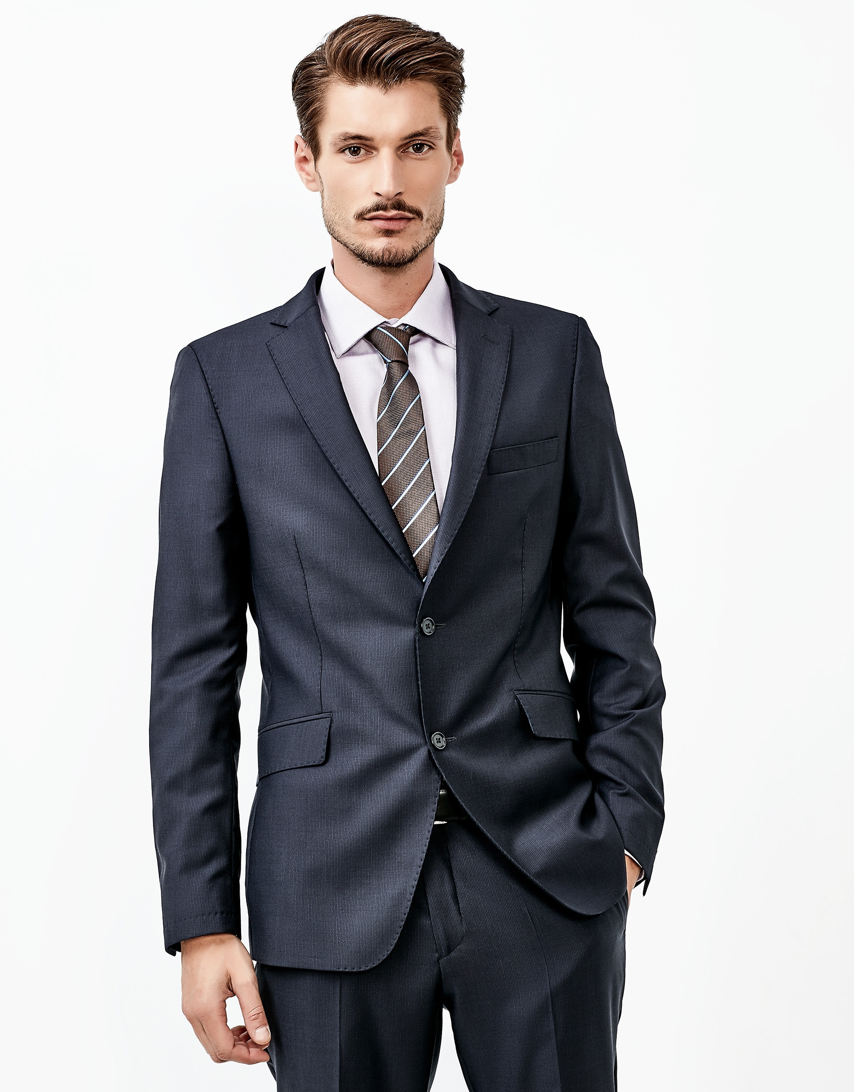 Traje half canvas marino
